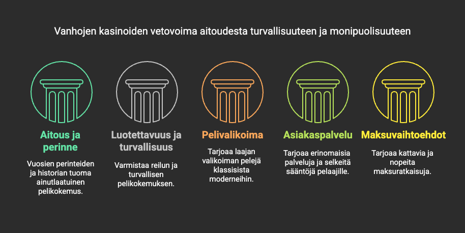 Mikä tekee vanhoista kasinoista niin erityisiä?