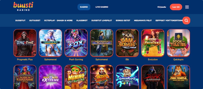 pelien aula buusti casinolla verkossa