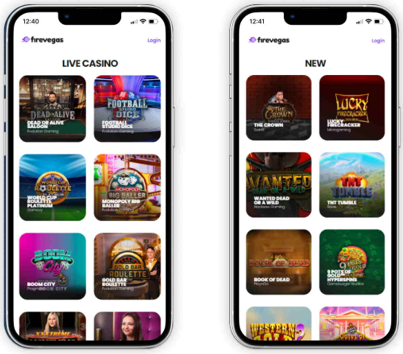 Firevegas casino mobiililaitteilla