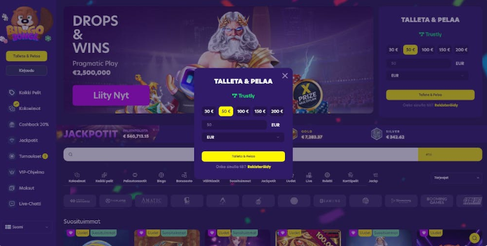 Bingo Bonga Casino bonus rekisteröityminen